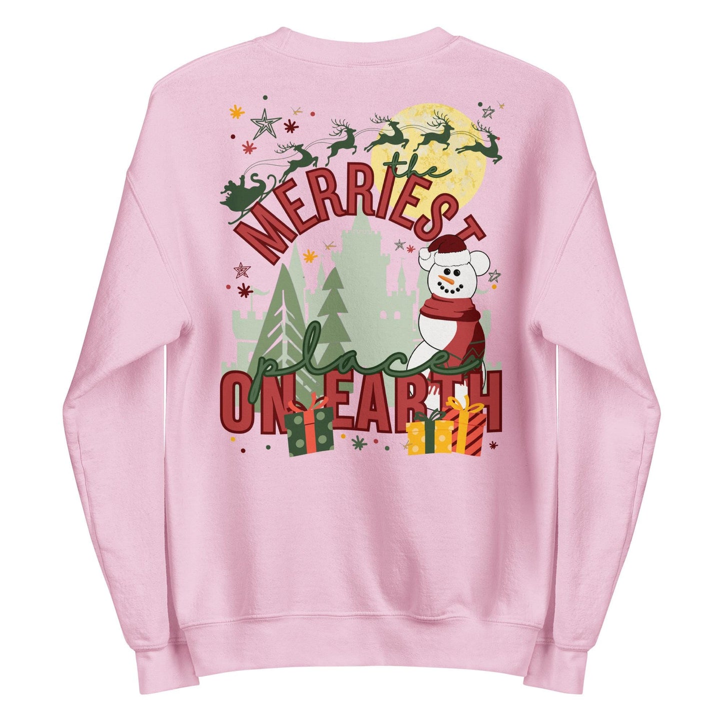 Disney Christmas Sweatshirt, "Merriest Place on Earth" Crewneck