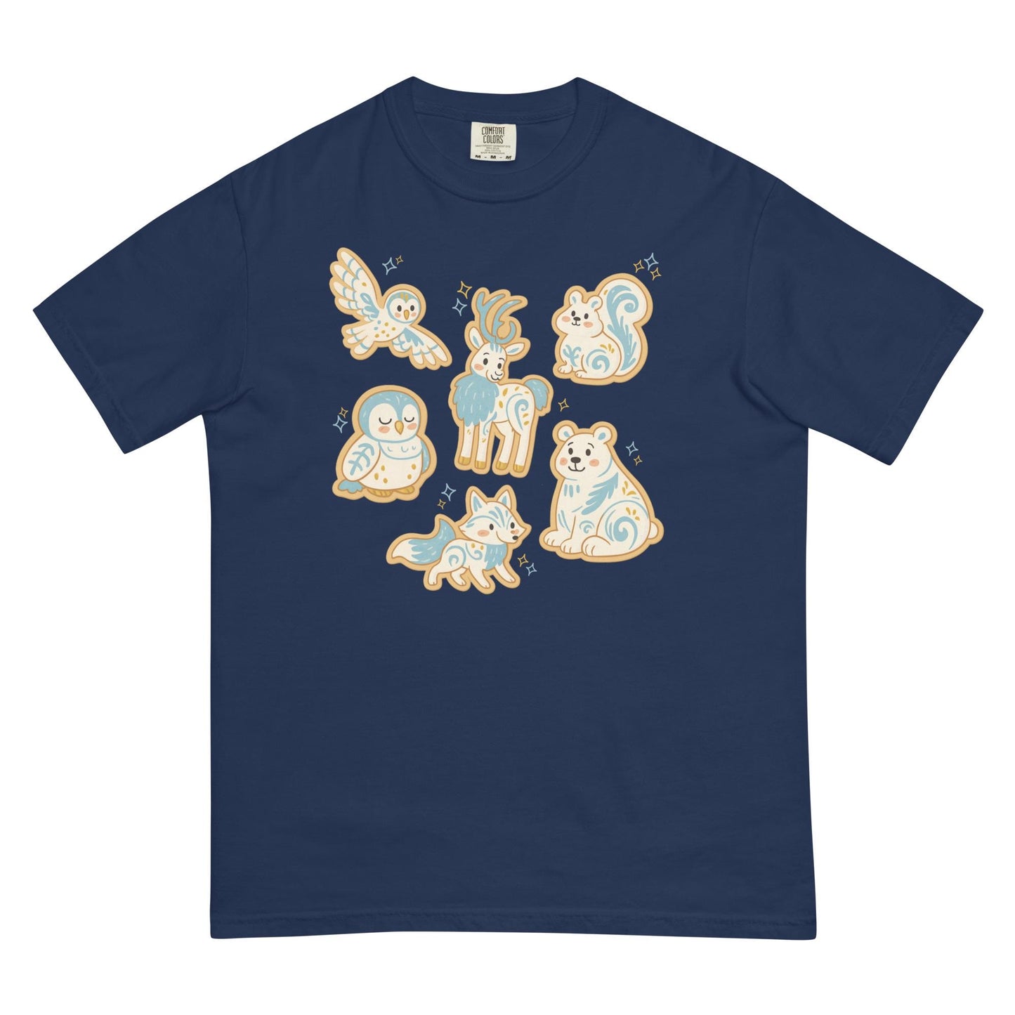 Merry Menagerie Animal Kingdom Holiday Shirt, Sugar Cookie Animals Comfort Colors Tee