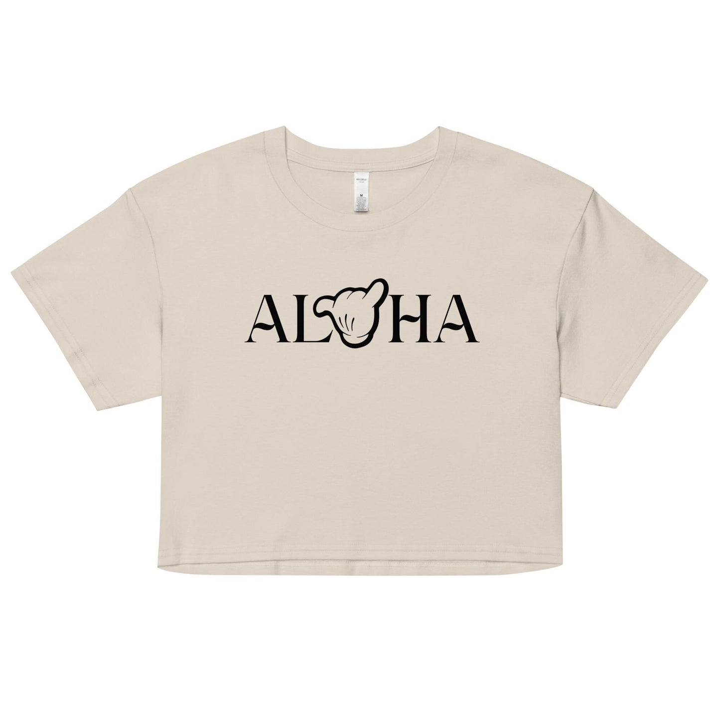 Disney Aulani Aloha Mickey Crop Shirt, Hang Loose Shaka