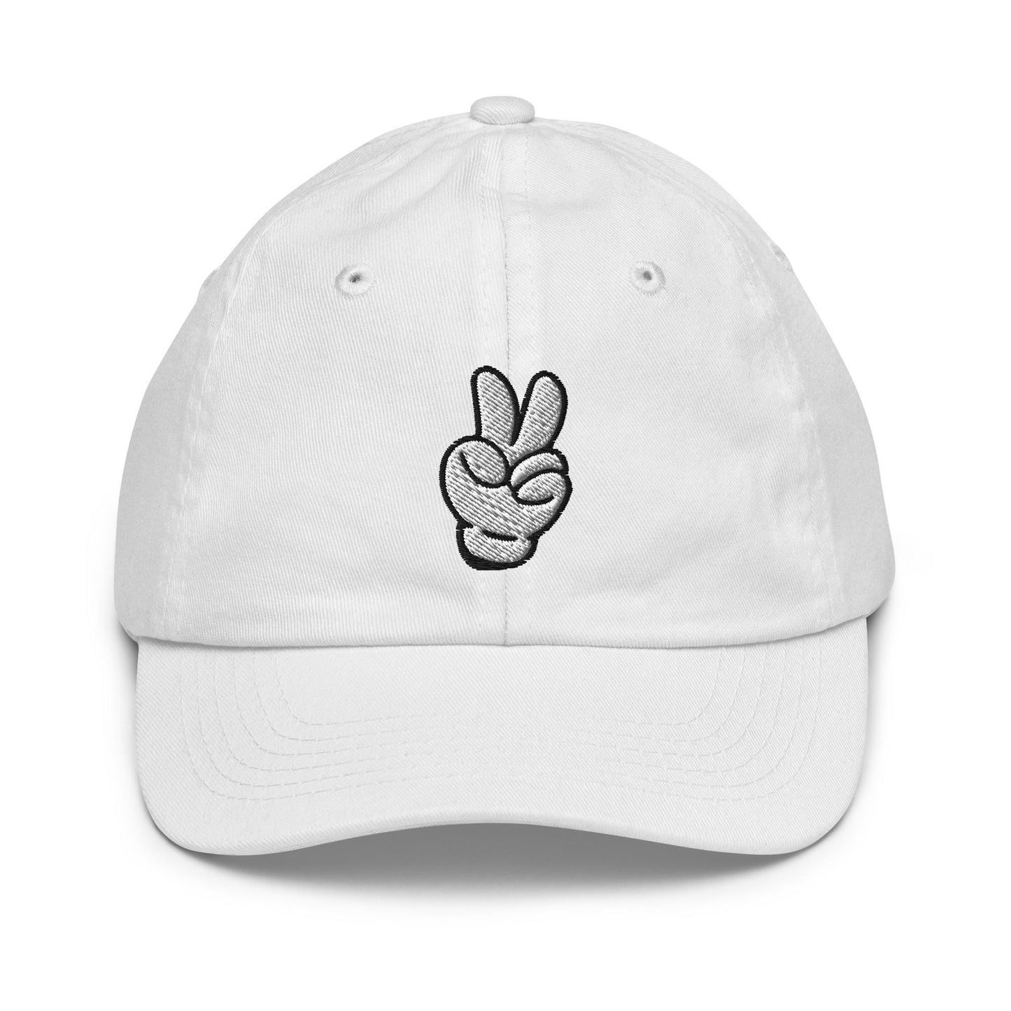 Mickey Peace Sign Kids Hat, Disney Youth Baseball Cap