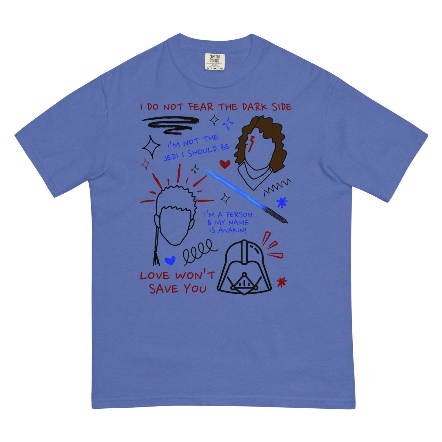 Anakin Skywalker Star Wars Comfort Colors Shirt: Trendy Sketch Tee