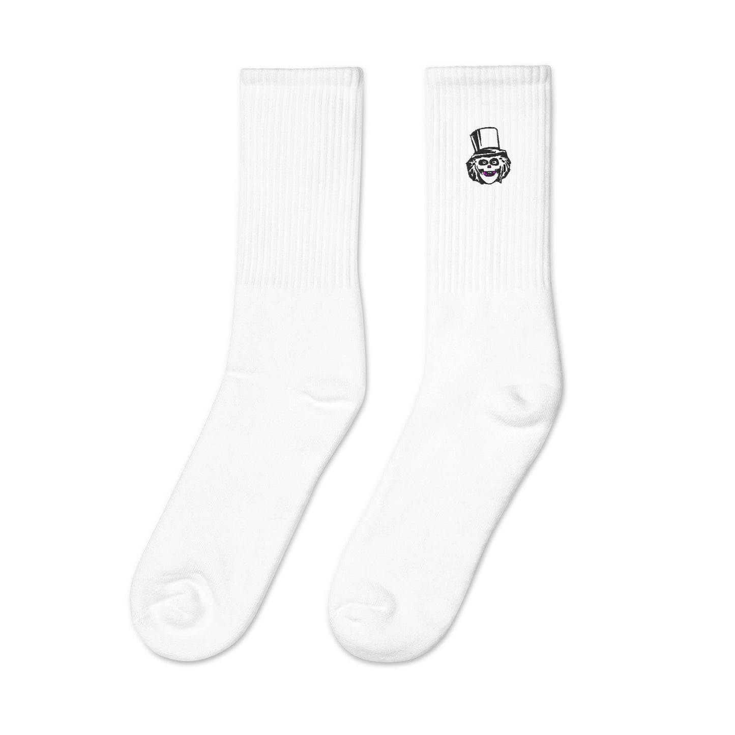 Hatbox Ghost Embroidered Socks, Haunted Mansion Disney Park Apparel