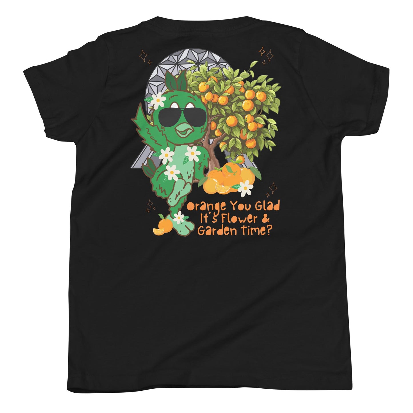 Orange Bird Topiary Youth Shirt, Disney EPCOT Flower Garden Family Tee