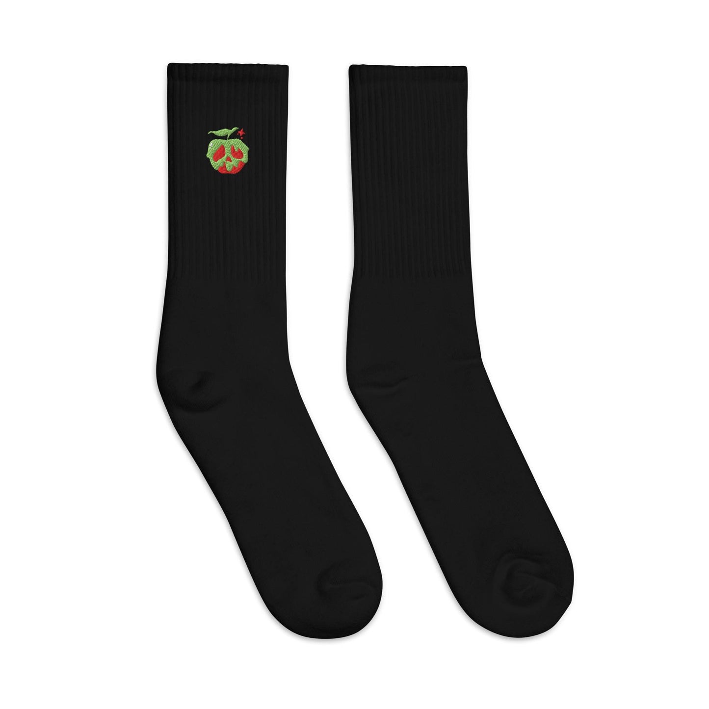 Evil Queen Poison Apple Embroidered Socks, Disney Villain Halloween Party