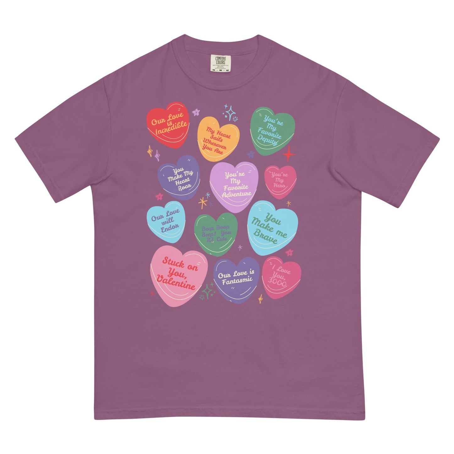 Subtle Disney-Inspired Valentine’s Day Shirt | Disney Conversation Hearts | Trendy Comfort Colors Shirt for Women