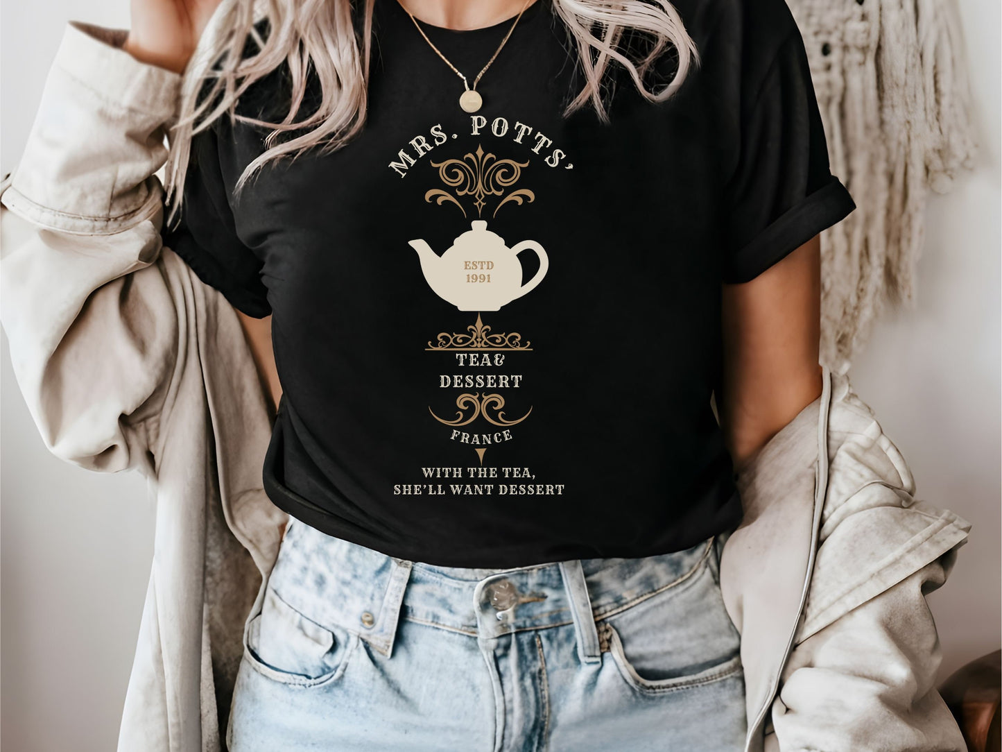 Mrs. Potts Tea & Dessert Bella Canvas Disney Shirt