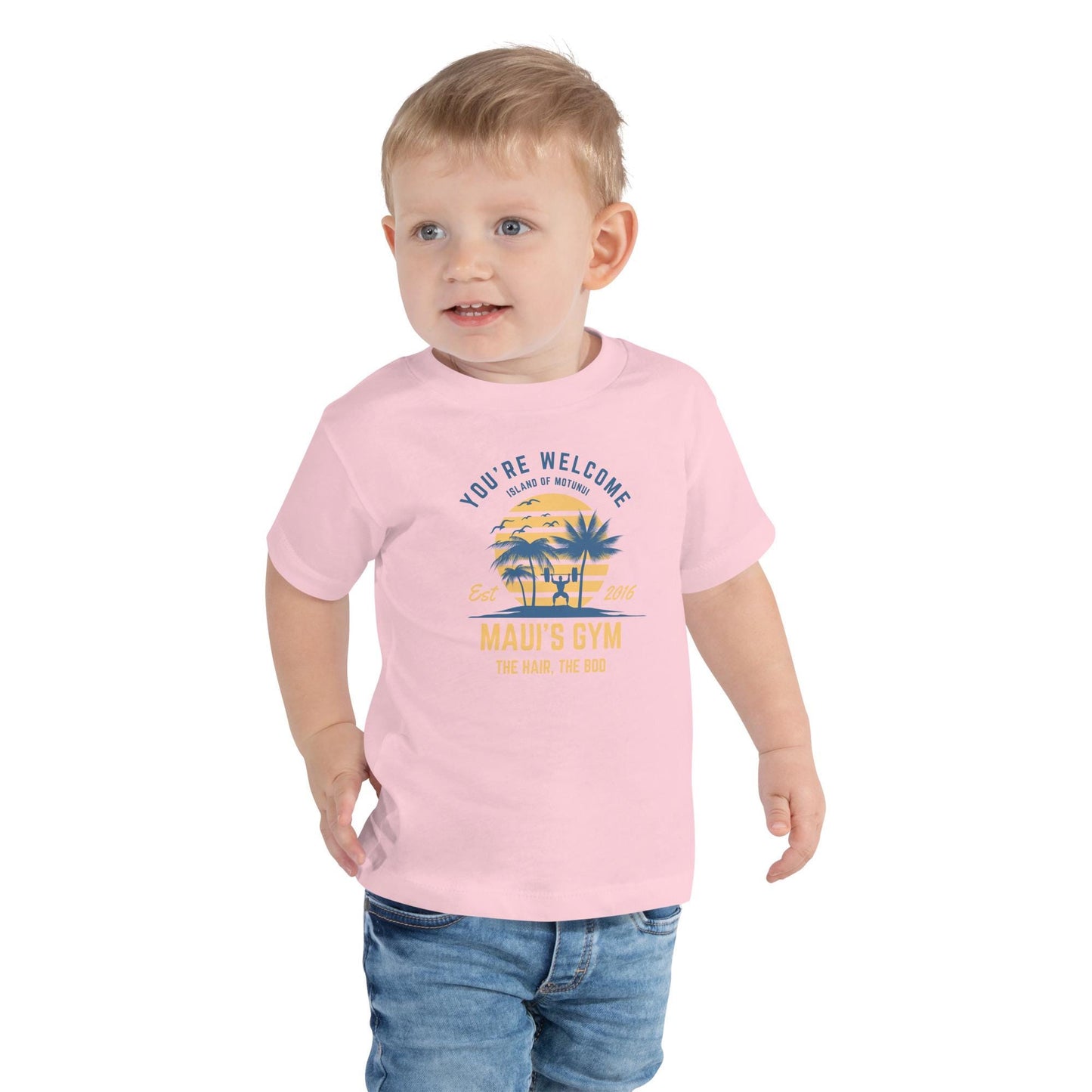 Moana Inspired Maui’s Gym Bella Canvas Toddler Short Sleeve Tee