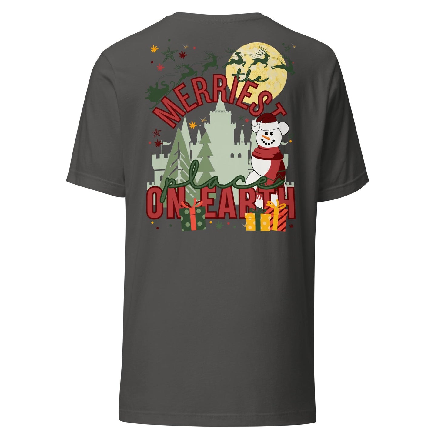 Disney Christmas Shirt, The Merriest Place on Earth, Bella Canvas Unisex Tee