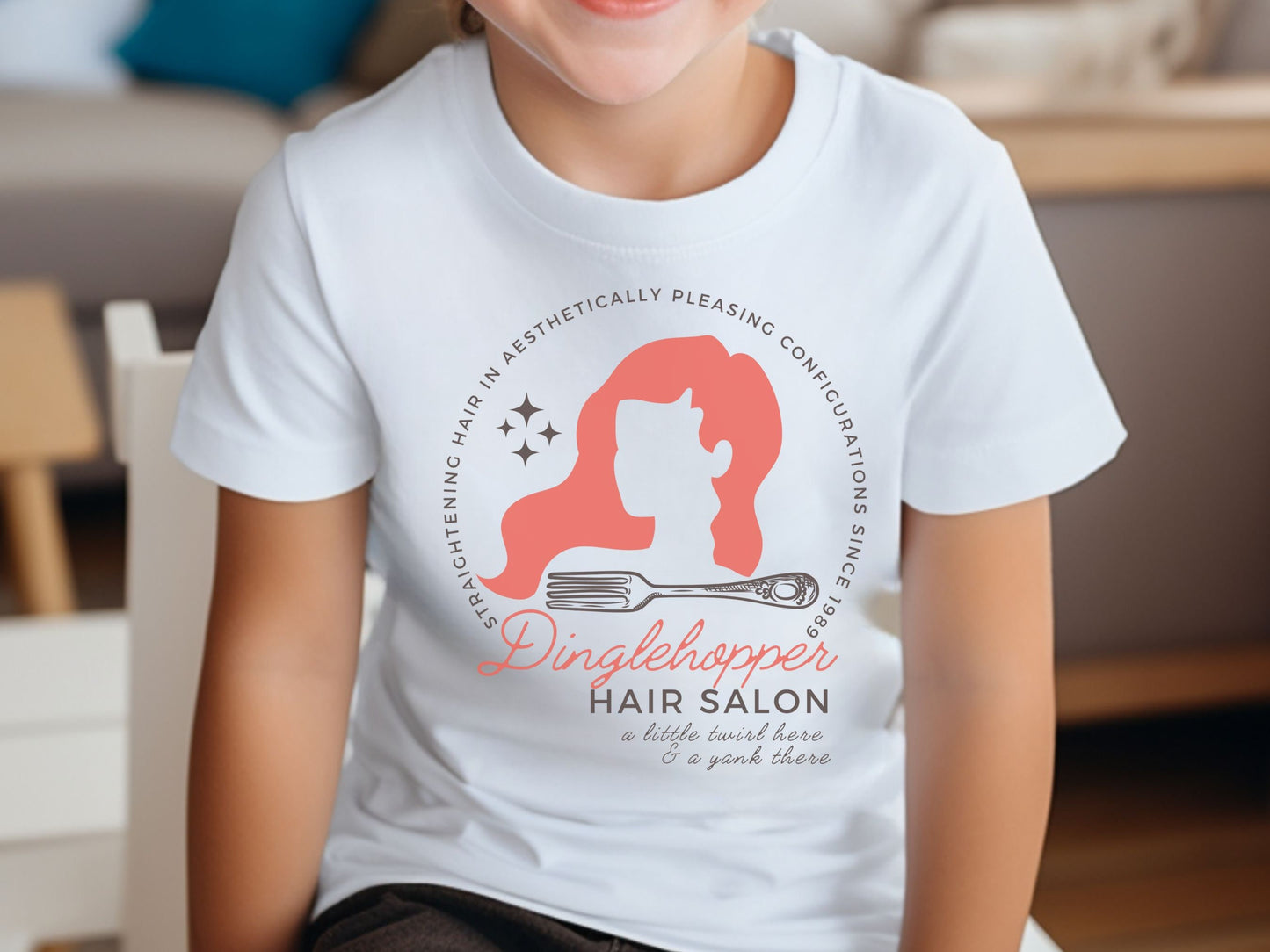 Dinglehopper Hair Salon Youth Tee - Little Mermaid Theme Park Shirt