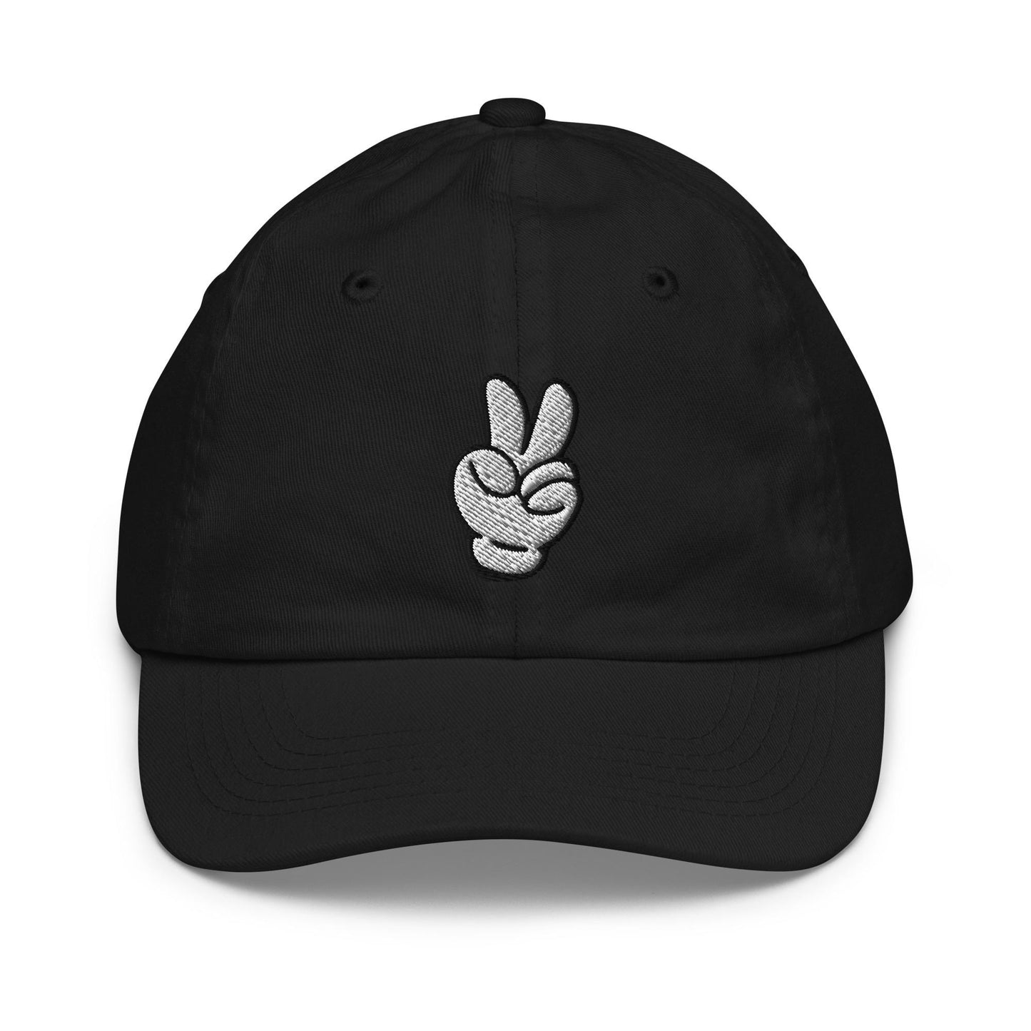 Mickey Peace Sign Kids Hat, Disney Youth Baseball Cap