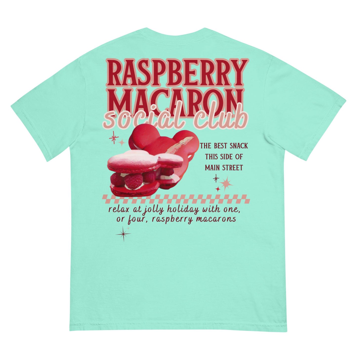 Raspberry Macaron Social Club Comfort Colors Shirt, Disneyland Foodie Tee
