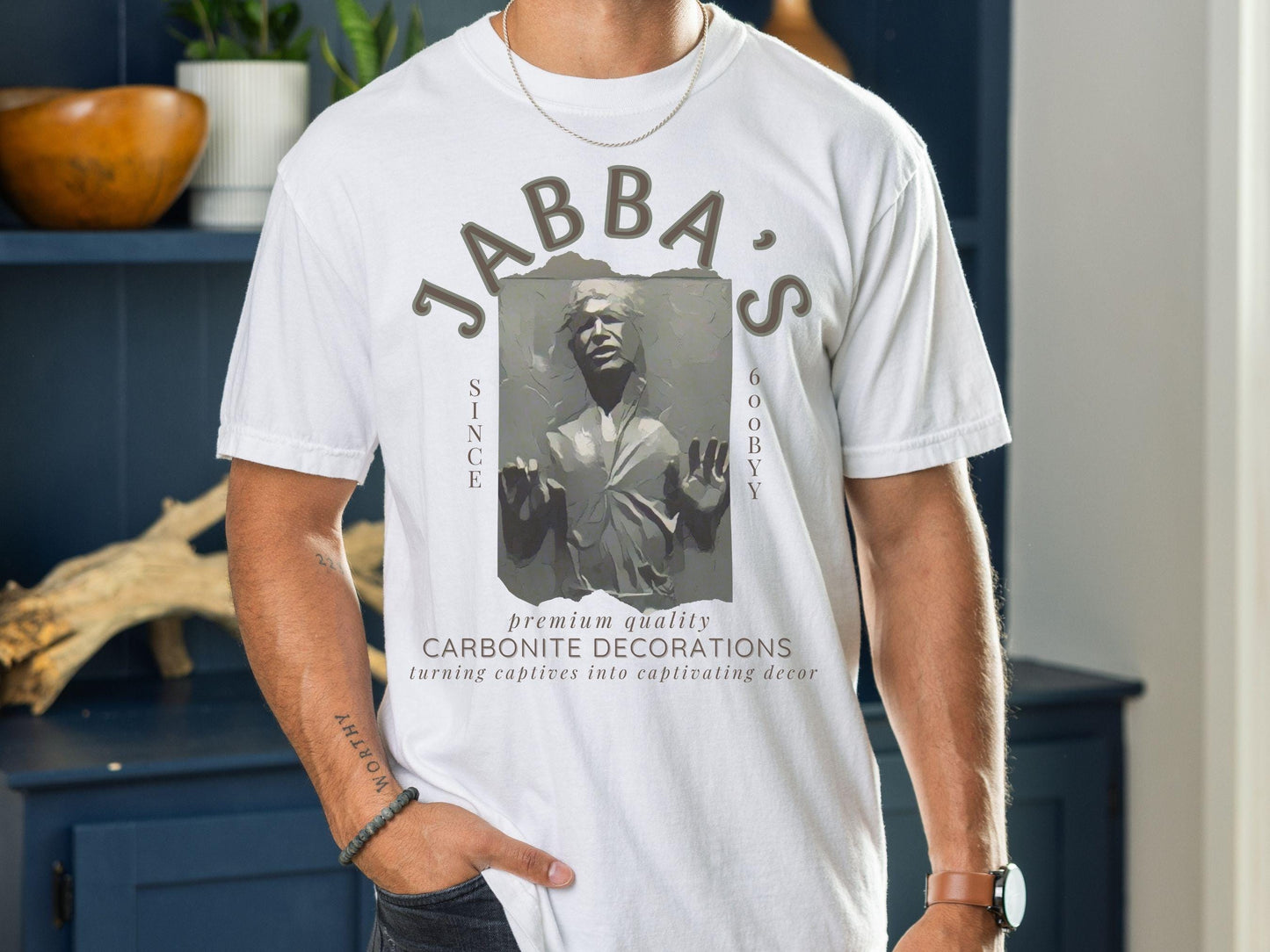 Jabba's Carbonite Heavyweight T-Shirt, Subtle Star Wars Disney Dad Shirt