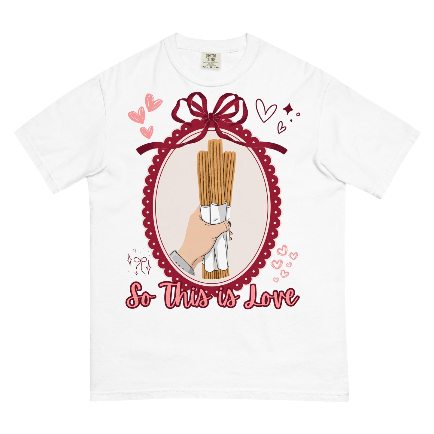 Disney Churro Bouquet Valentine's Day Comfort Colors Shirt, So This is Love Disney Churro Shirt