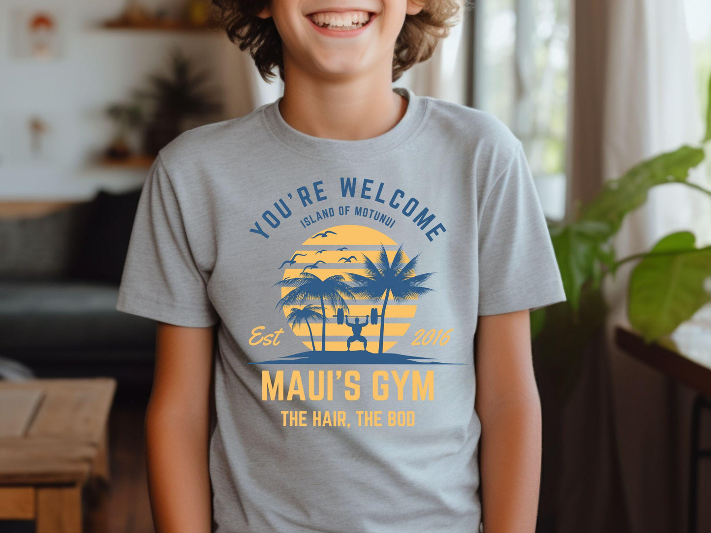 Maui's Gym Youth T-Shirt, Subtle Theme Park Shirt, Disney Family Shirts