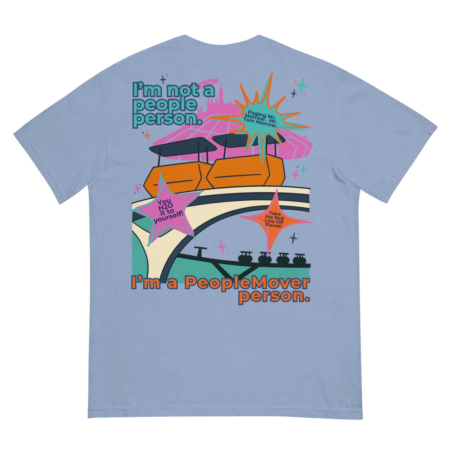 Tomorrowland PeopleMover Comfort Colors Shirt, Retro Disney Tee