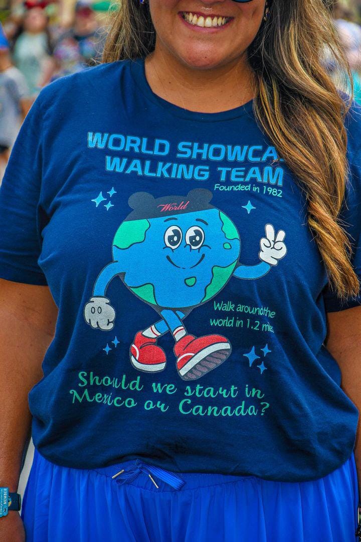 World Showcase Walking Team Shirt, Subtle Disney Tee