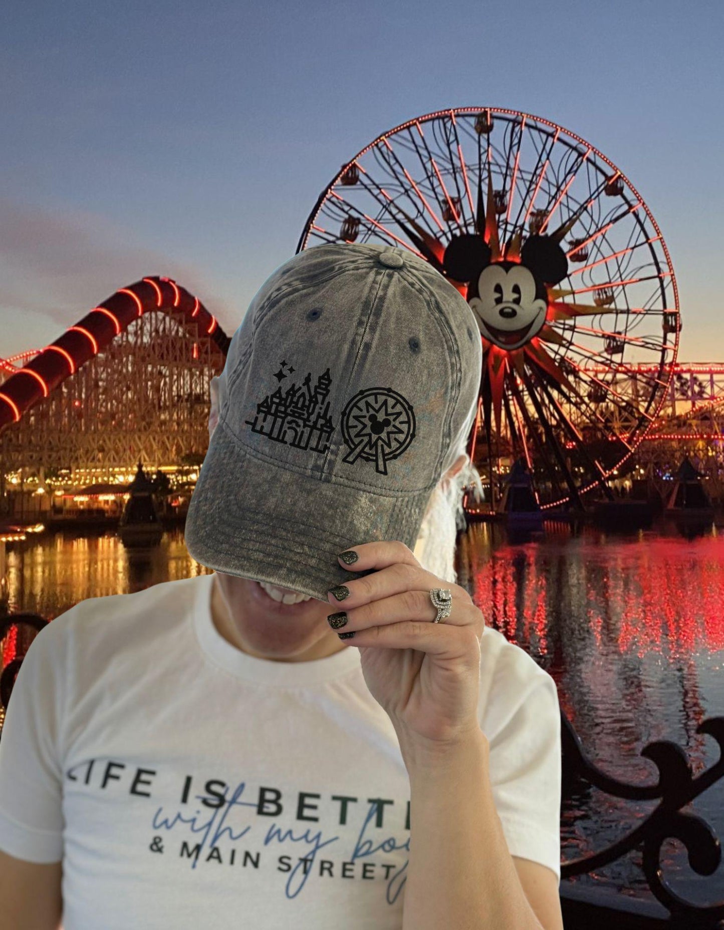 Disneyland Sketch Icon Dad Hat: Vintage Embroidered Cotton Twill