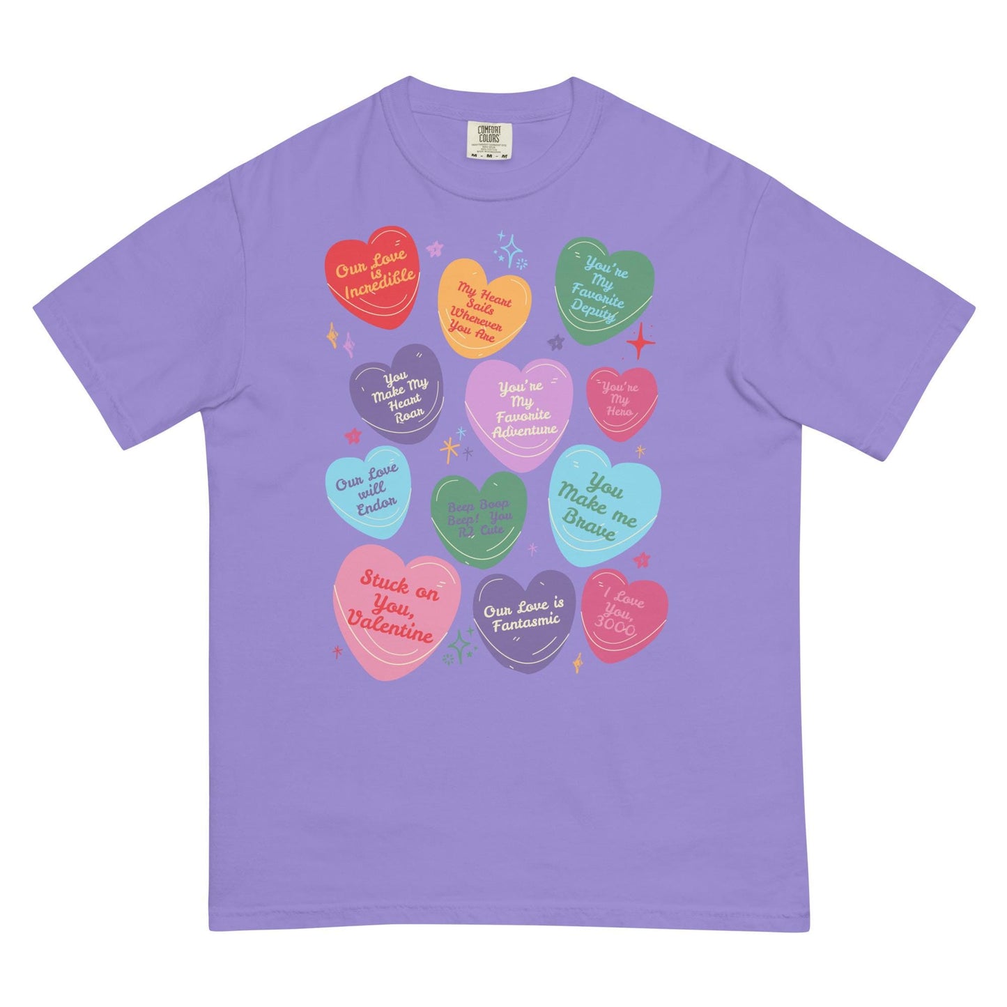 Subtle Disney-Inspired Valentine’s Day Shirt | Disney Conversation Hearts | Trendy Comfort Colors Shirt for Women