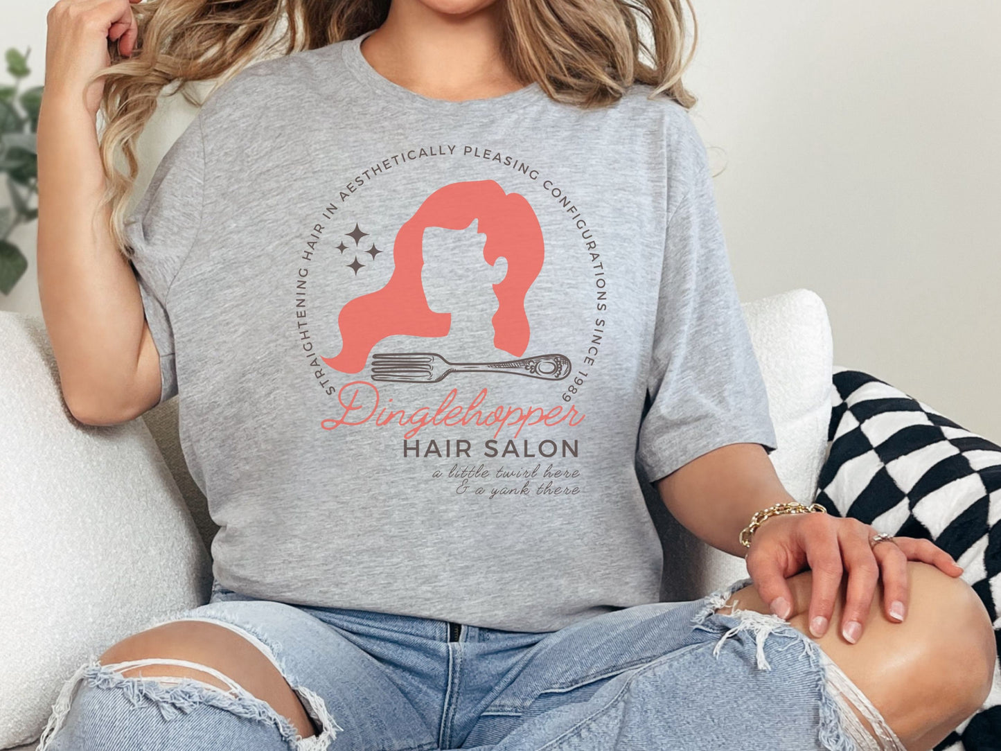 Dinglehopper Hair Salon Shirt, Little Mermaid Theme Park Bella Canvas Tee