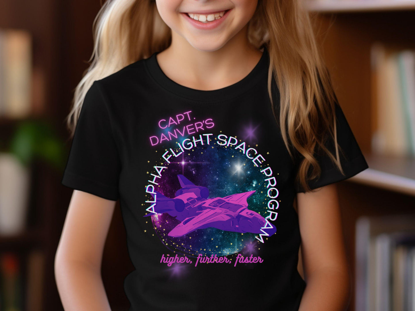 Captain Marvel Alpha Flight Bella Canvas Youth T-Shirt