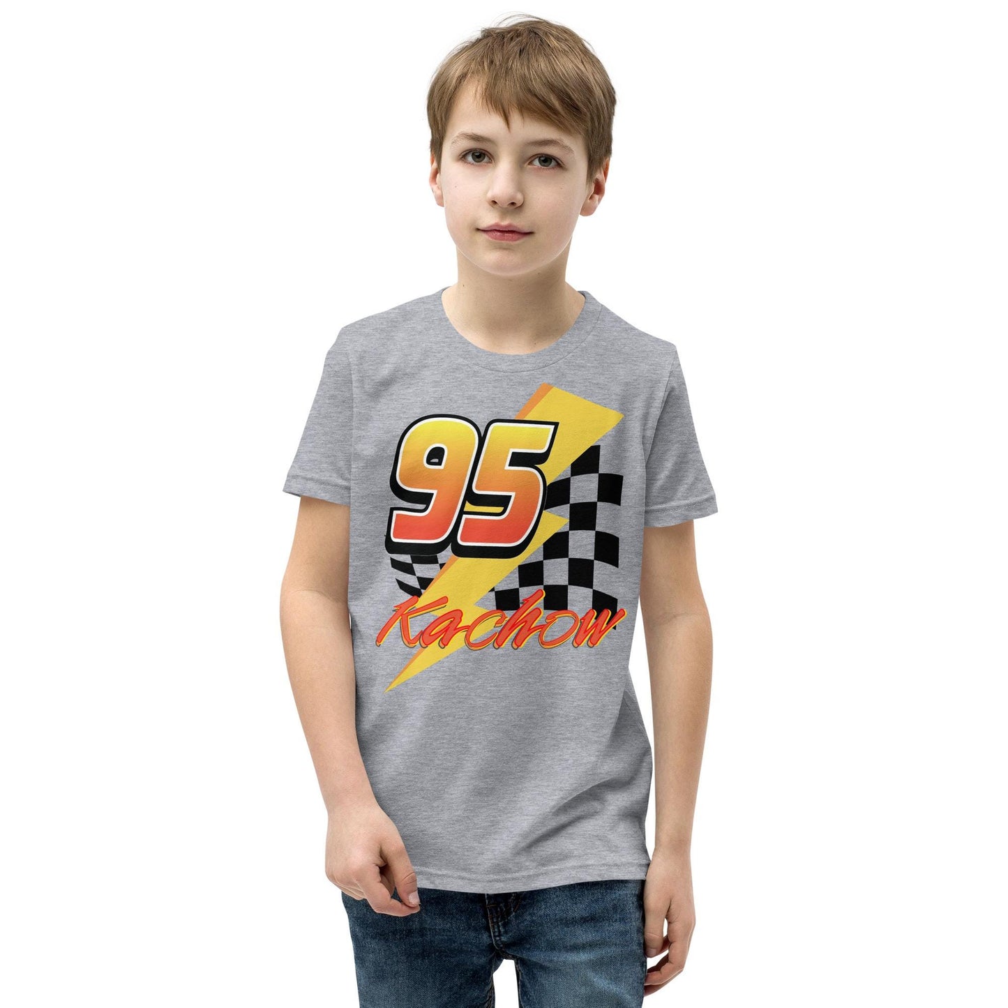 Disney Pixar Cars Inspired Lightning McQueen KaChow Youth Kids Shirt