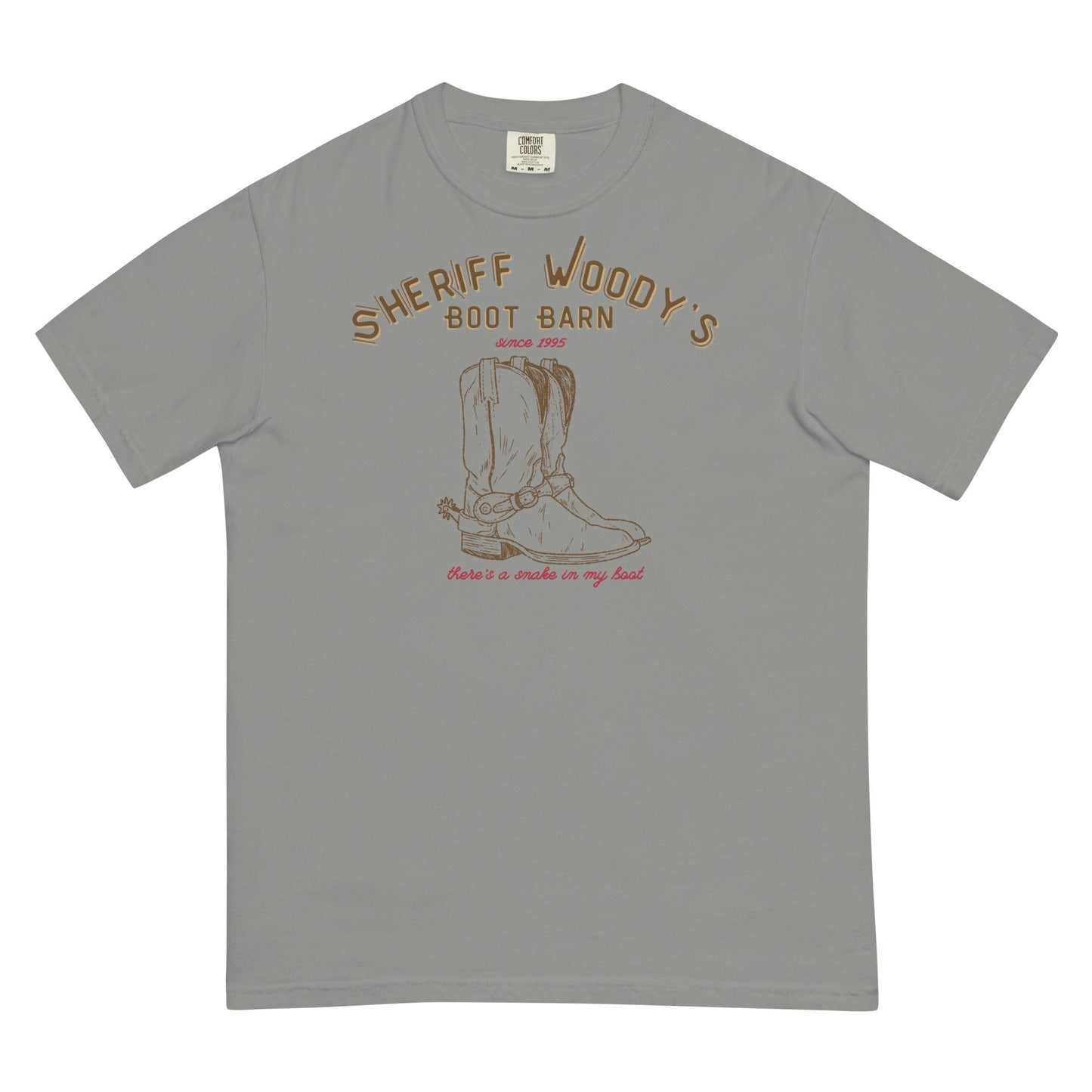 Sheriff Woody Boot Barn Comfort Colors T-Shirt, Disney Family Tee