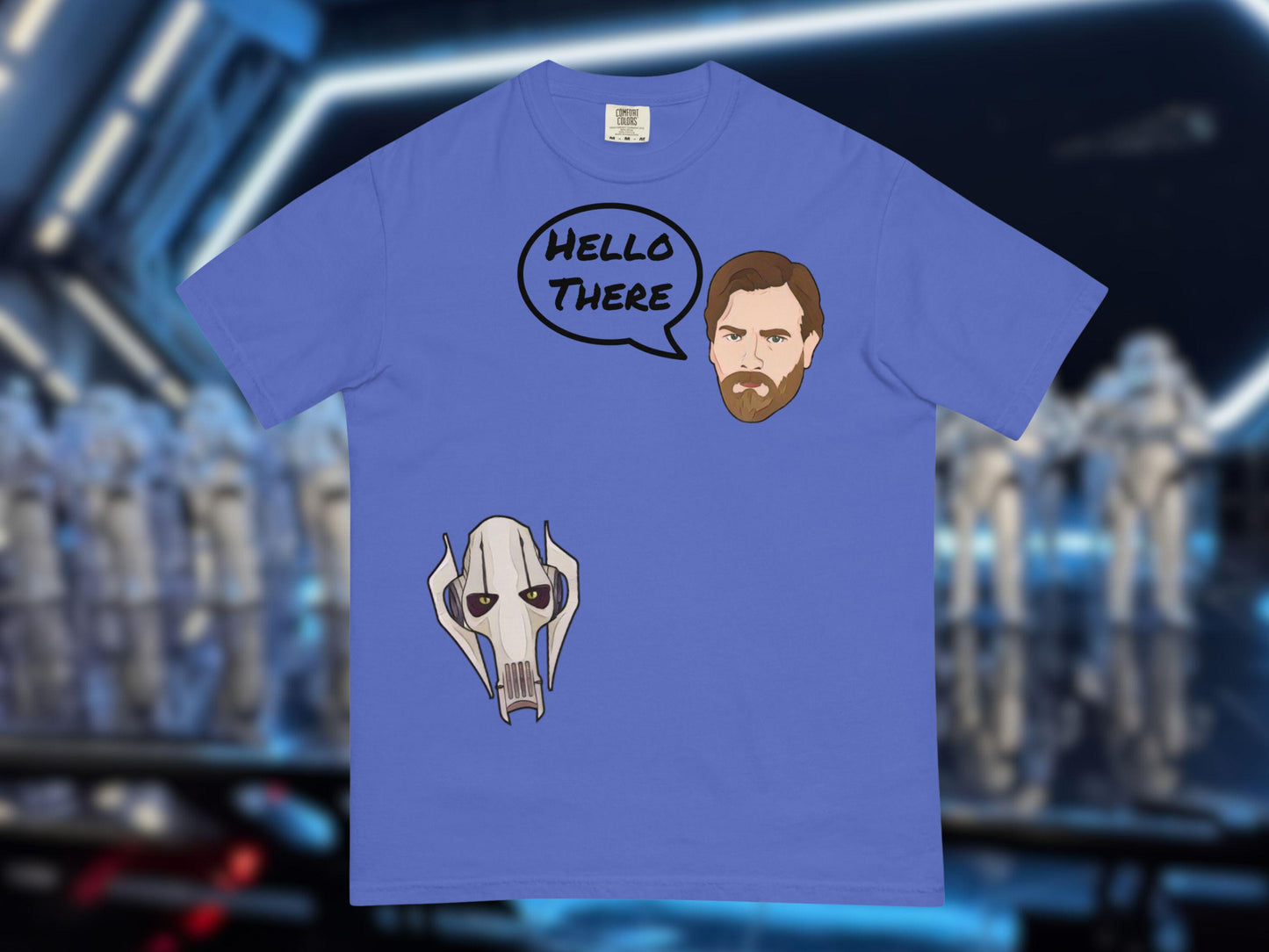 Hello There Star Wars Shirt: Obi-Wan & Grievous Comfort Colors Tee