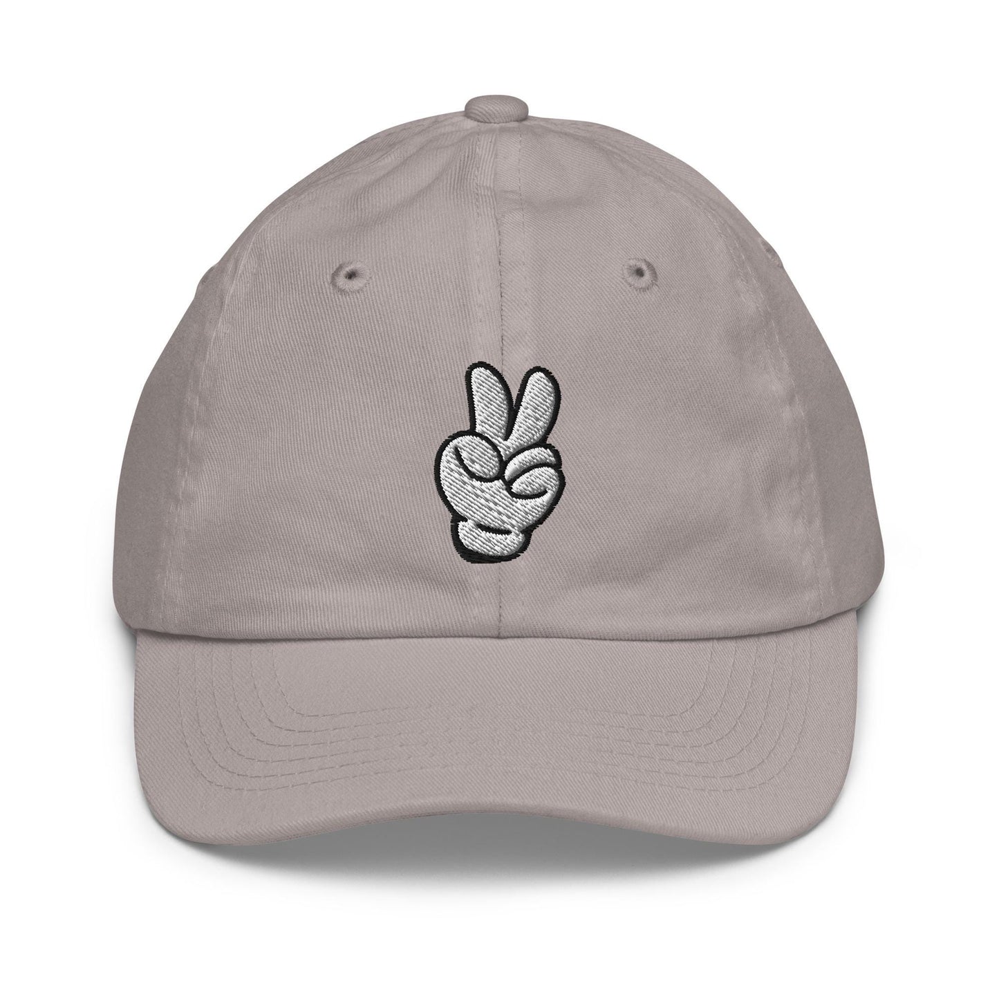 Mickey Peace Sign Kids Hat, Disney Youth Baseball Cap