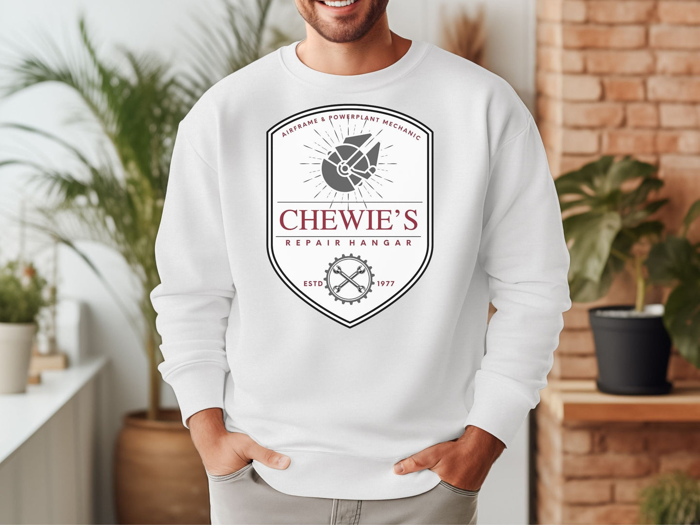 Chewie's Repair Hangar, Theme Park Sweatshirt,  Subtle Disney Matching Family Shirts, Unisex Disney Crewneck