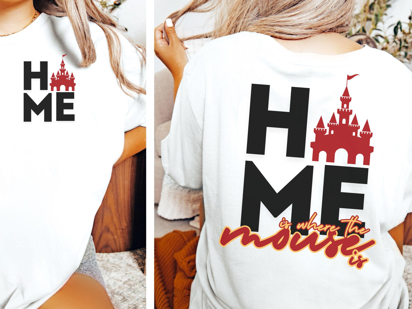Disney Family Bella Canvas T-Shirt, Home Castle Graphic Tee
