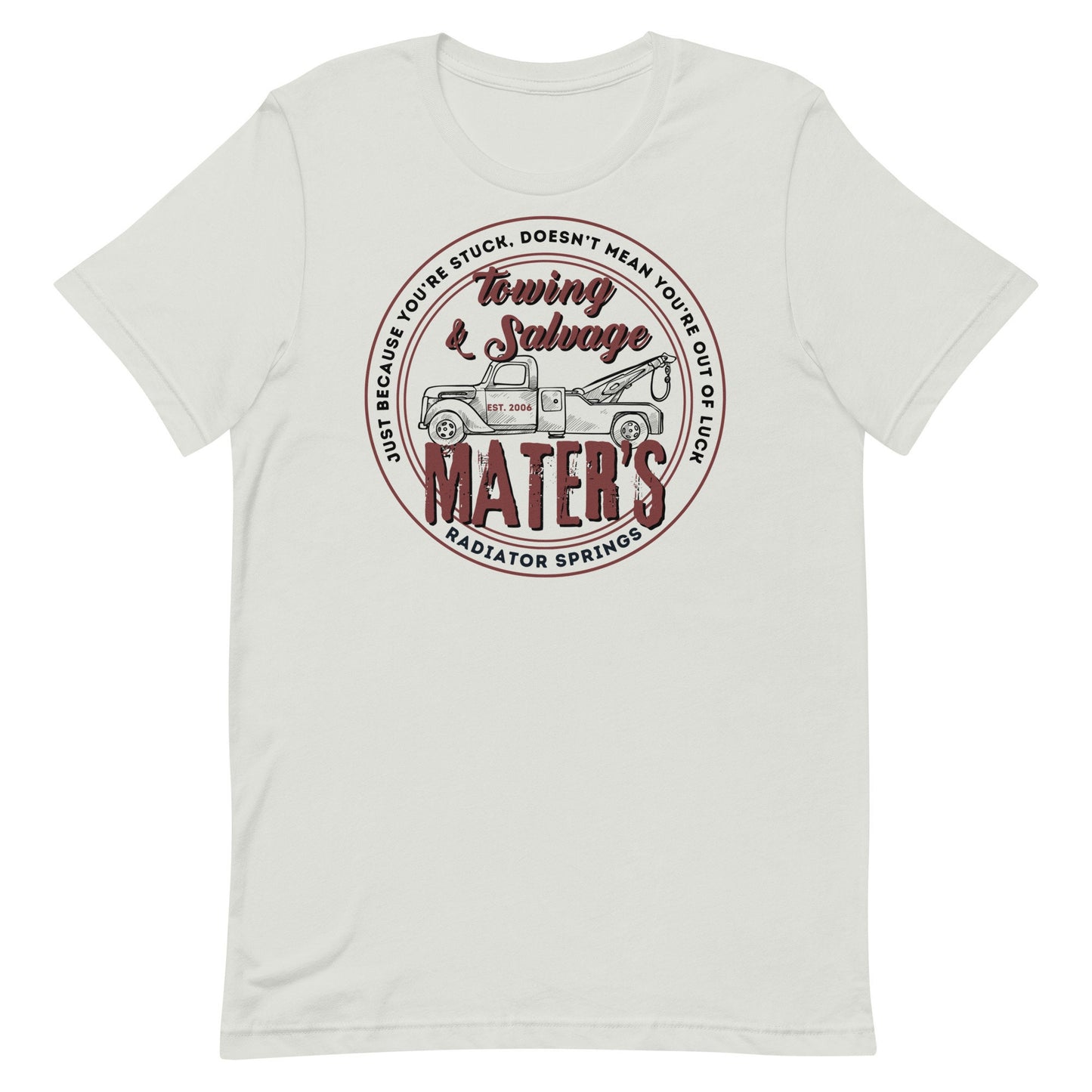 Mater's Towing Co. Bella Canvas T-Shirt, Subtle Disney Cars Design