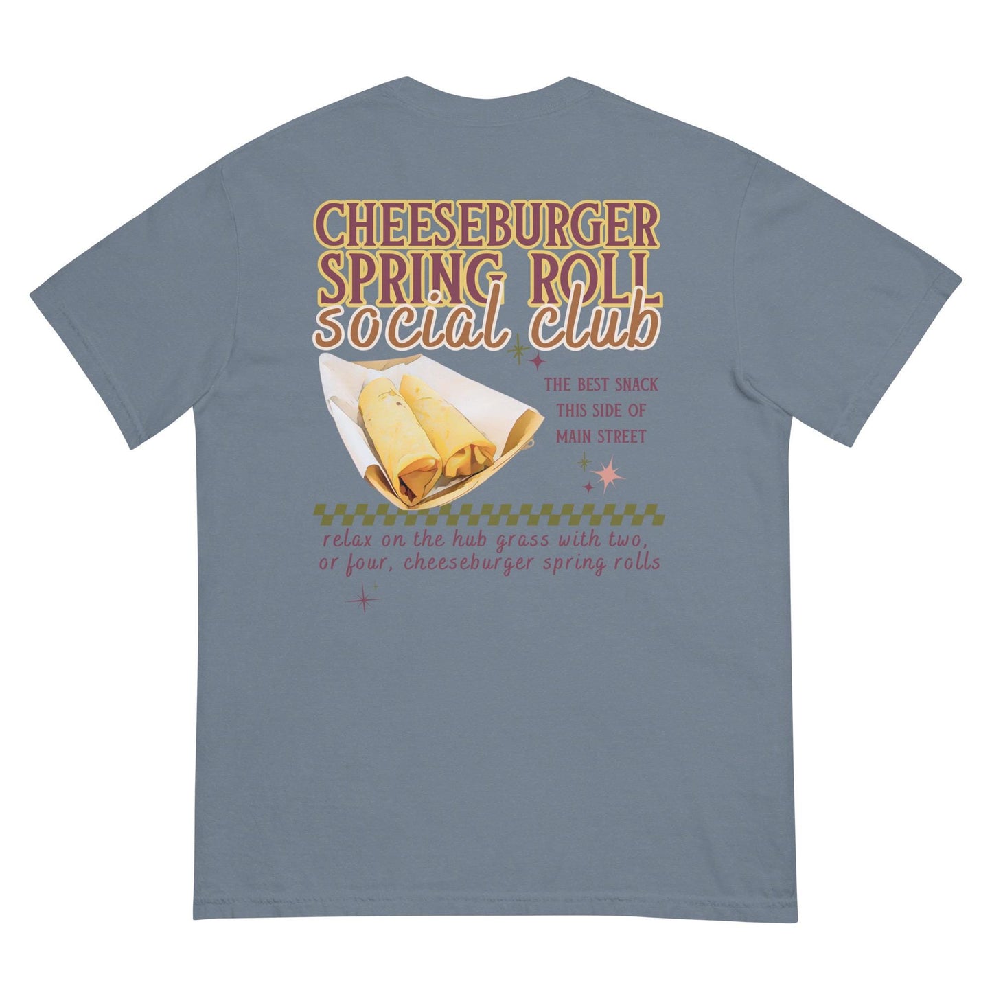 Cheeseburger Spring Roll Social Club Comfort Colors T-Shirt