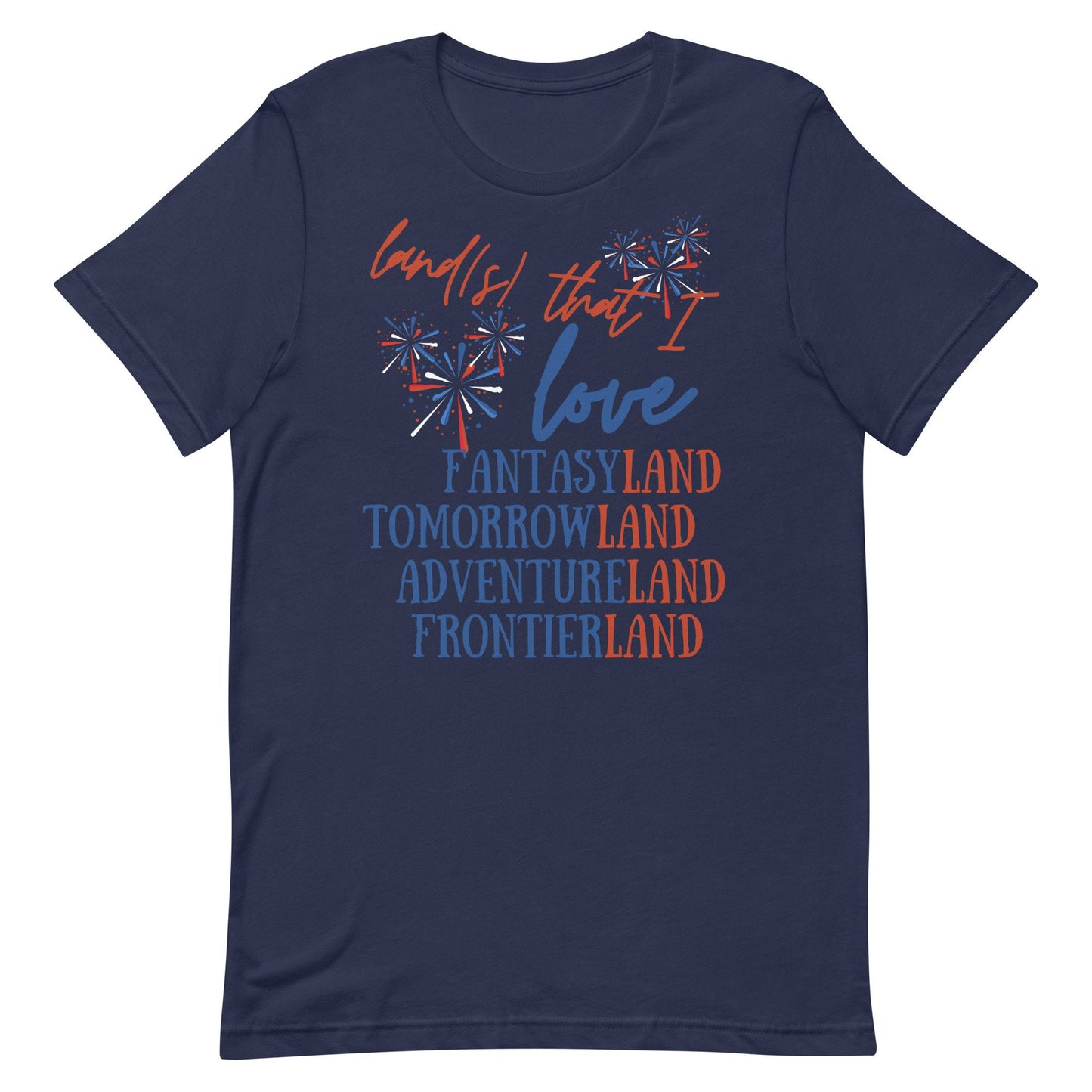 Lands That I Love Disney 4th Of July Bella Canvas T-Shirt