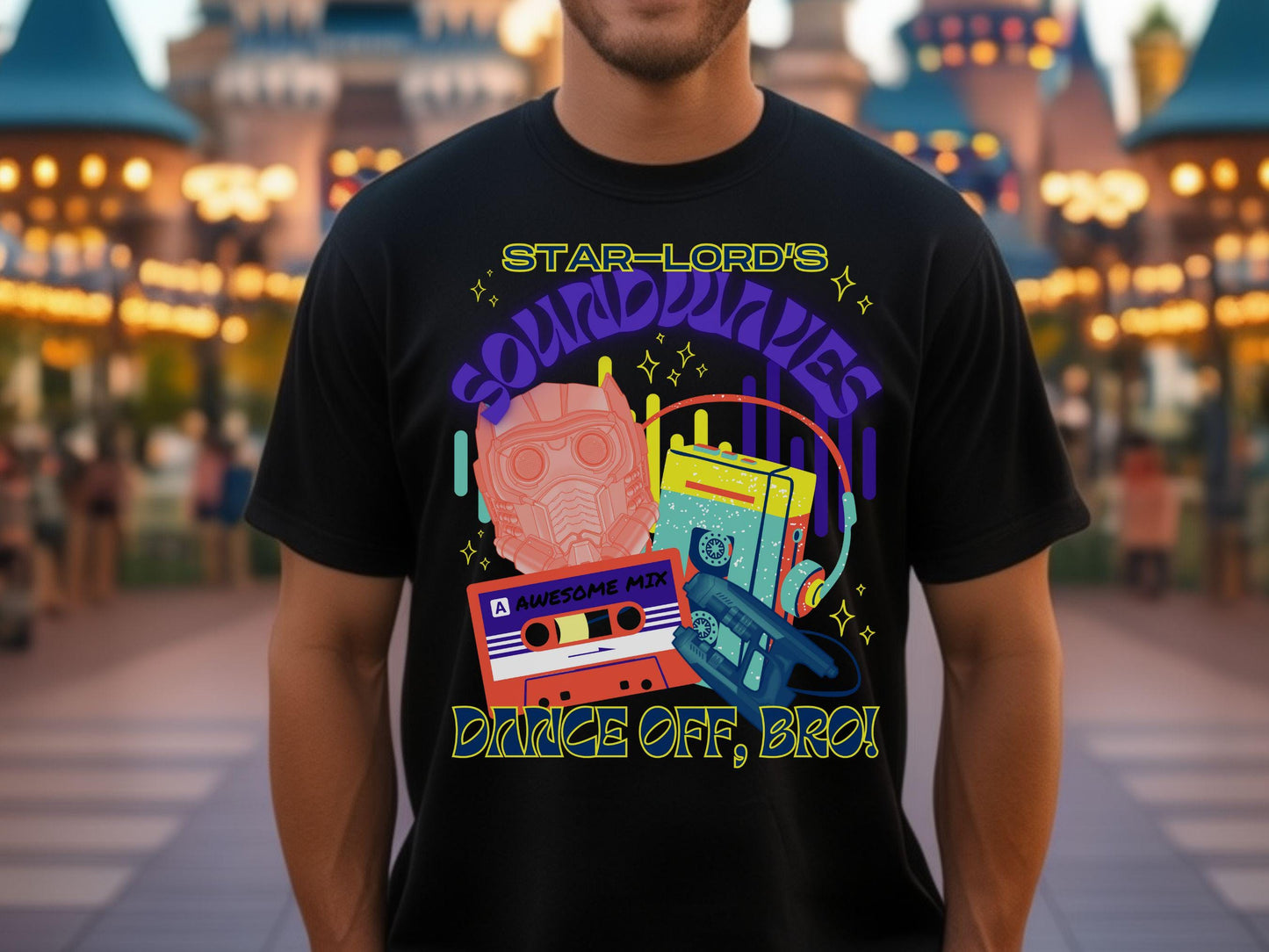 Star-Lord Soundwaves T-Shirt: Guardians of the Galaxy Bella Canvas Tee