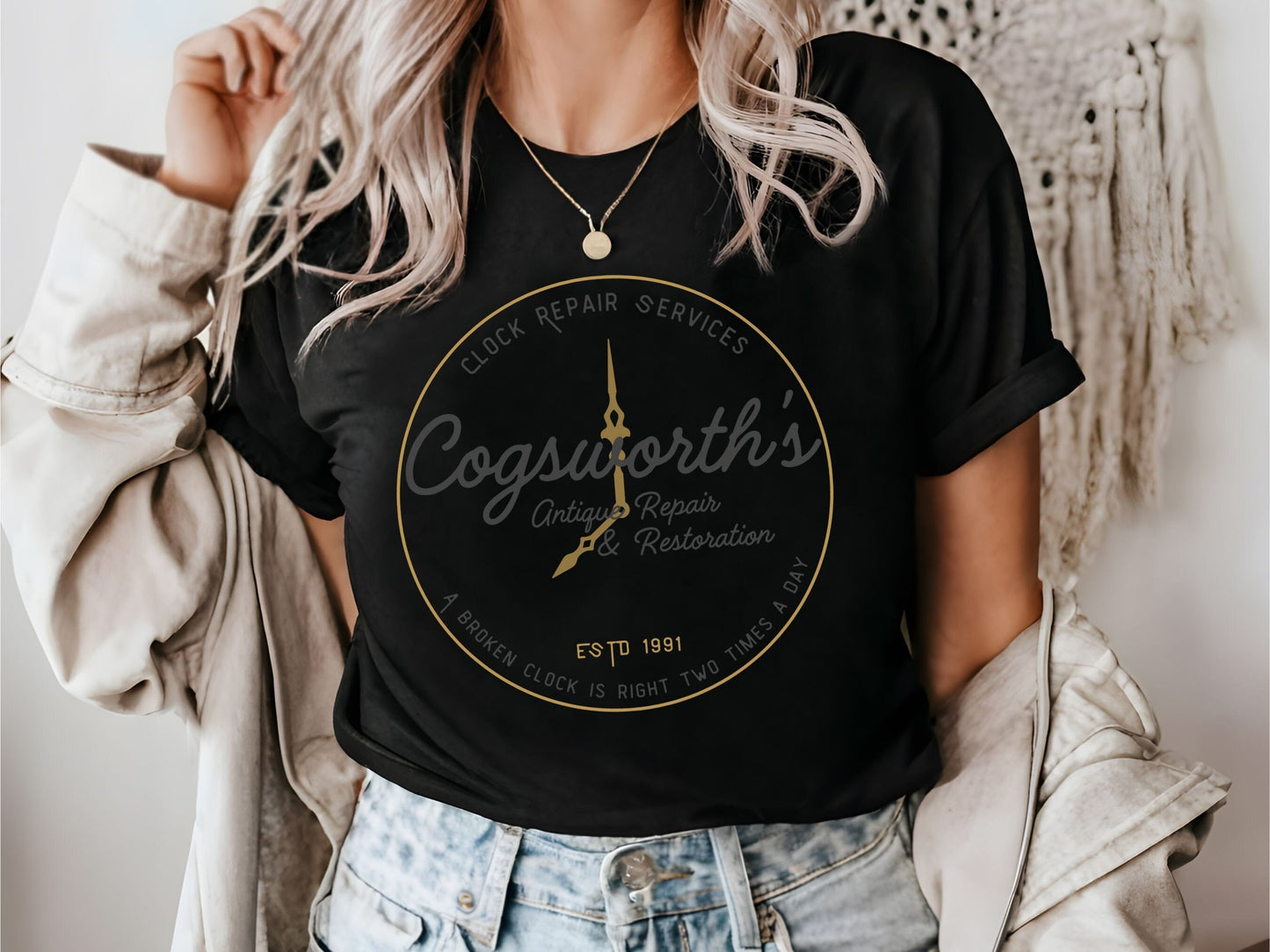 Cogsworth Antique Repair T-Shirt, Beauty and the Beast, Bella Canvas