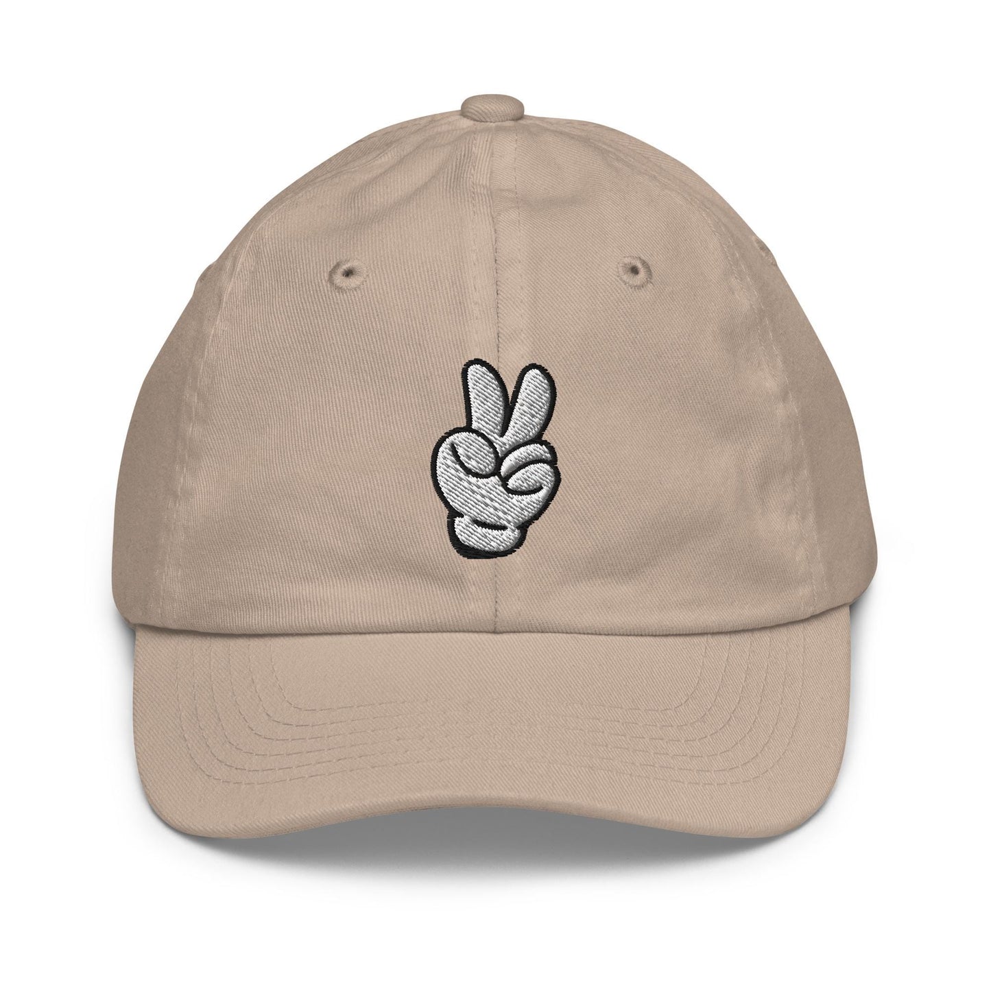 Mickey Peace Sign Kids Hat, Disney Youth Baseball Cap