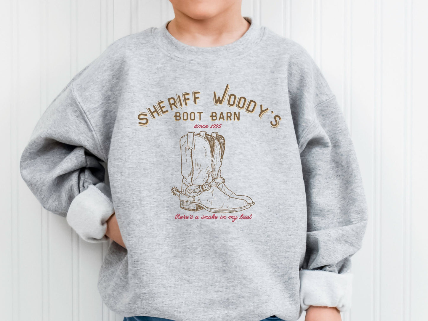 Sheriff Woody's Boot Barn Youth Sweatshirt, Subtle Disney Theme Park Matching Outfit
