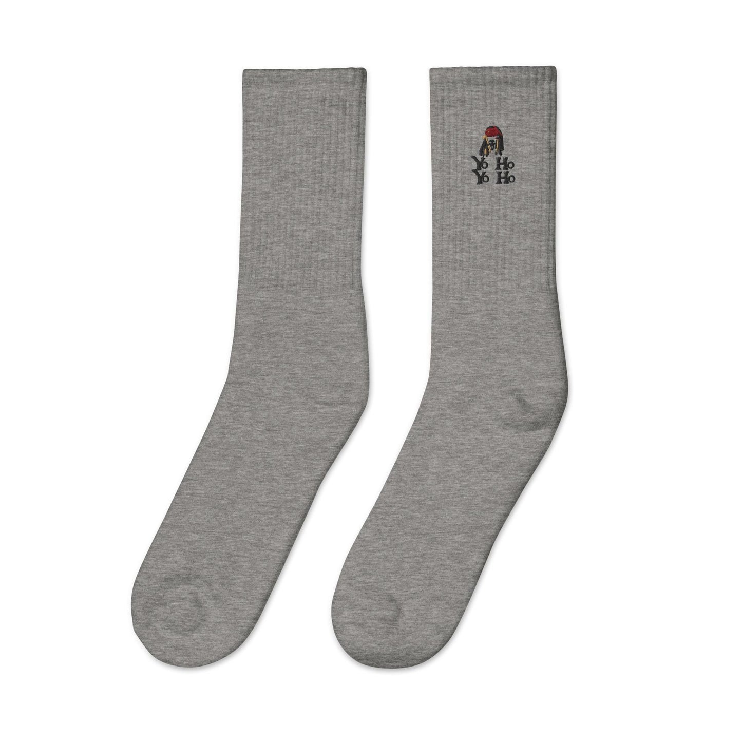Captain Jack Sparrow Embroidered Socks, Trendy Disney Crew Socks