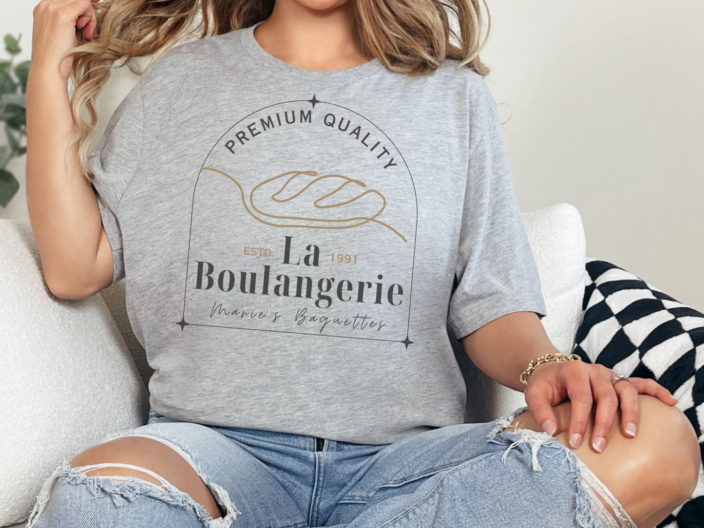 Marie's Baguettes Bella Canvas Shirt, Subtle Disneyland Family Tee