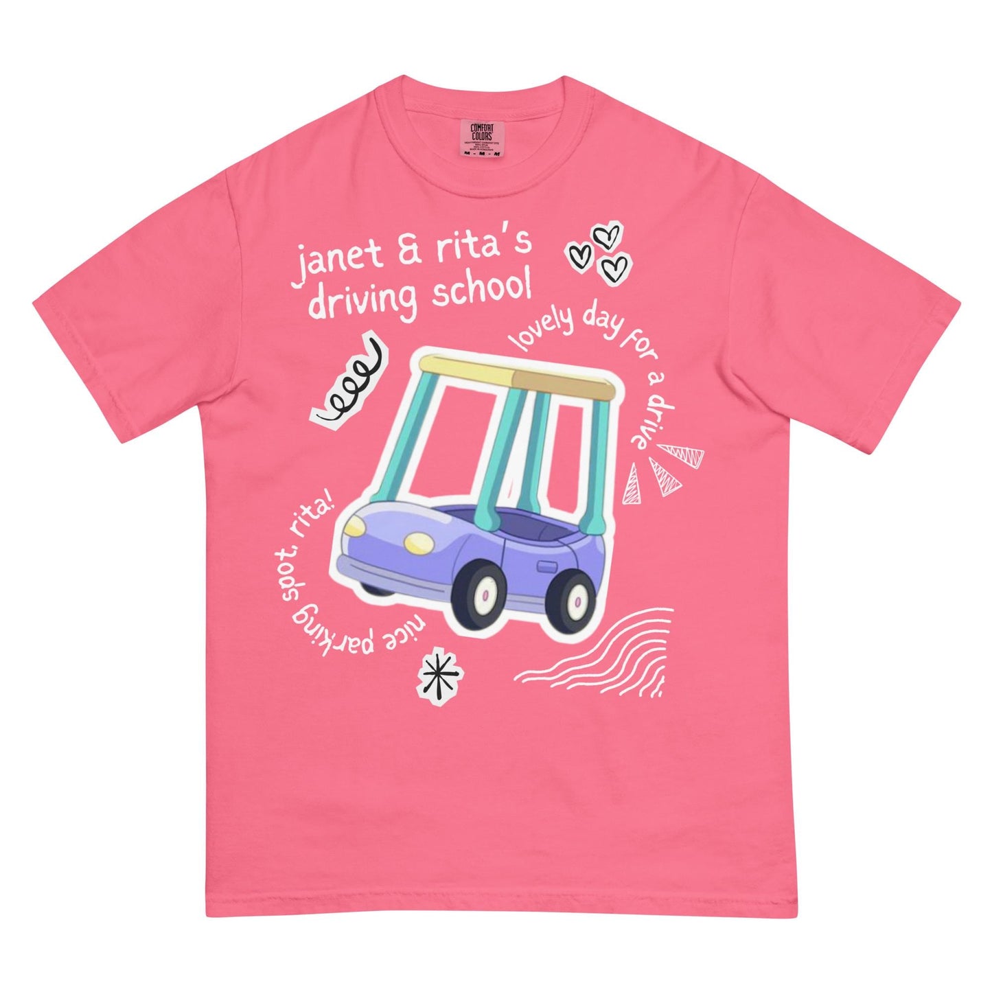 Janet and Rita's Driving School, Funny Bluey Comfort Color Shirt