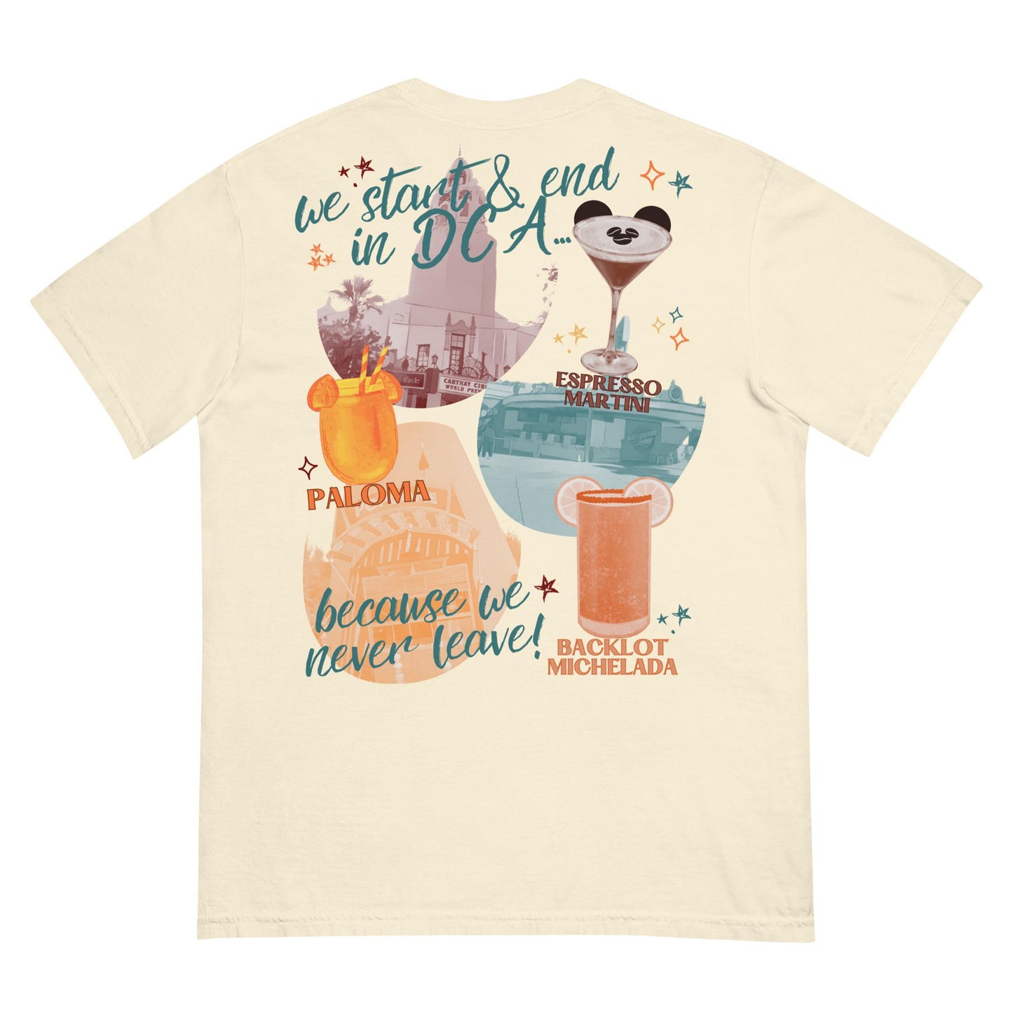 Disney California Adventure Cocktail Club Comfort Colors Shirt