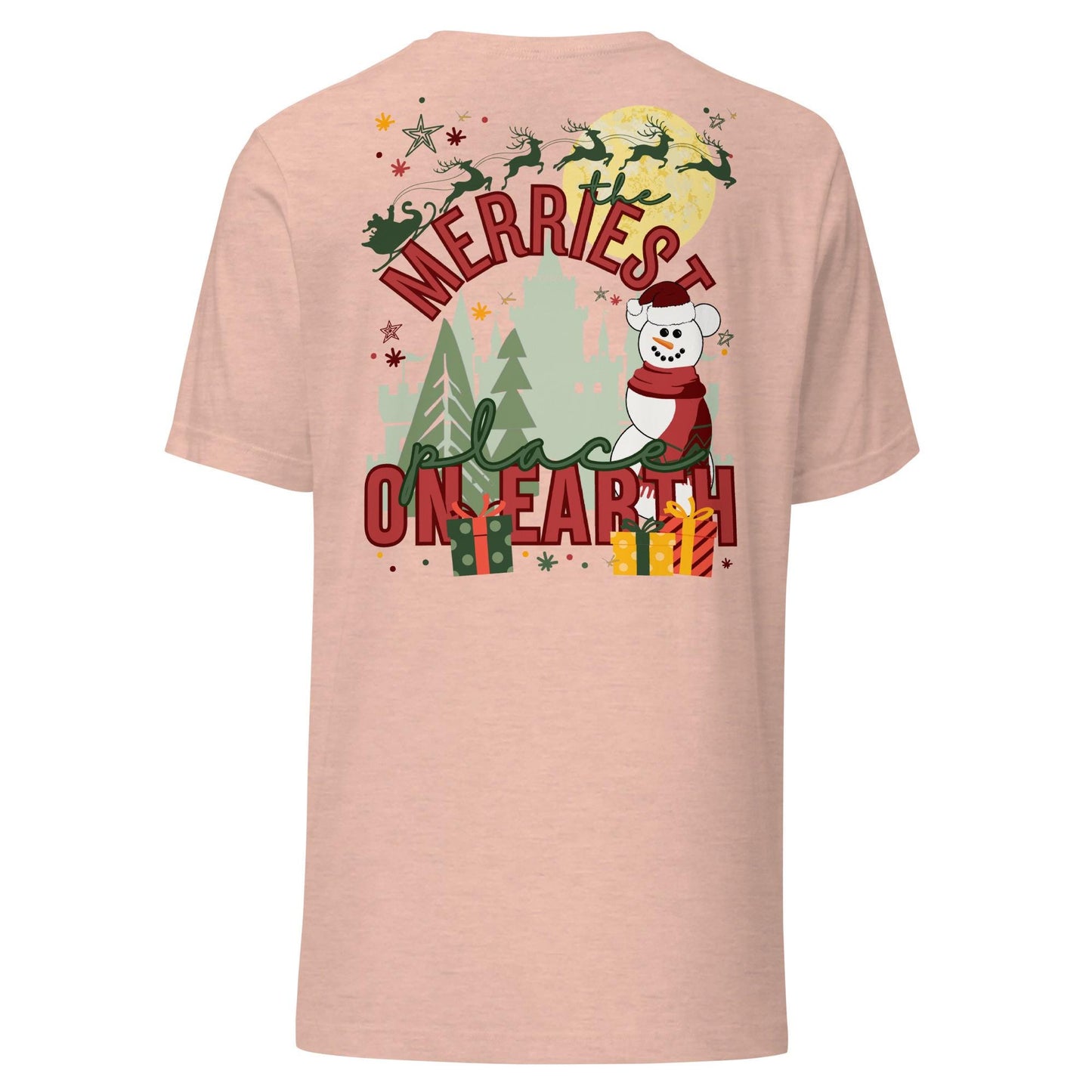 Disney Christmas Shirt, The Merriest Place on Earth, Bella Canvas Unisex Tee