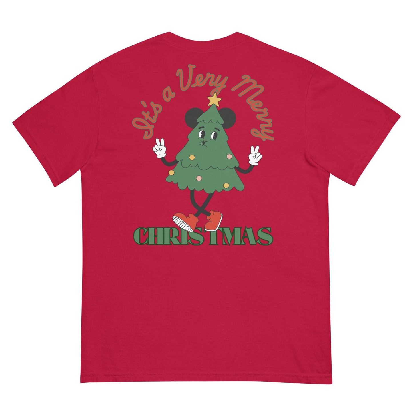 Mickey Christmas Tree Comfort Colors T-Shirt, Disney Family Shirts
