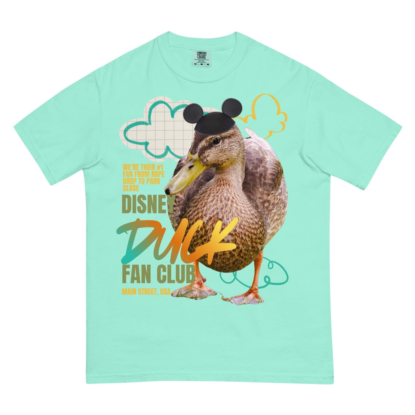 Disney Duck Fan Club Main Street USA Comfort Colors Shirt