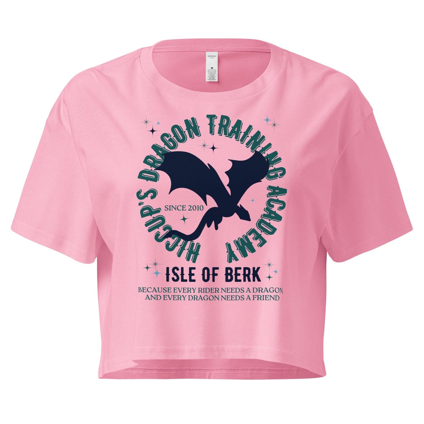 Hiccup's Dragon Training Academy Shirt: Combed Cotton Crop Top