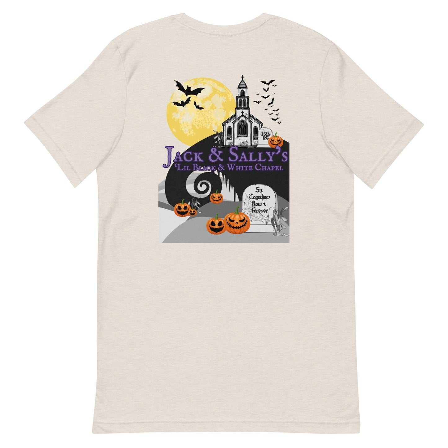 Jack & Sally's Chapel T-Shirt: Nightmare Before Christmas Bella Canvas Tee