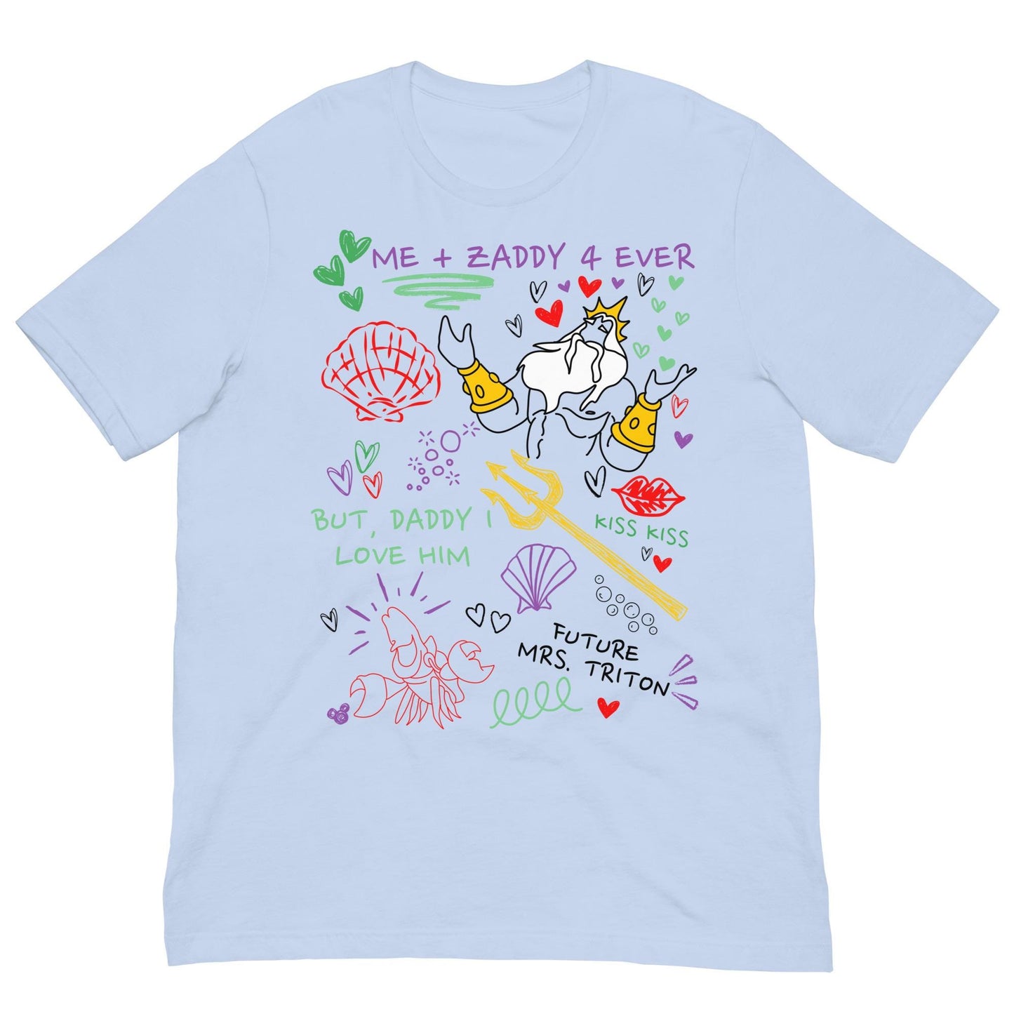 King Triton Doodle Sketch Shirt: Little Mermaid Girls Trip Tee