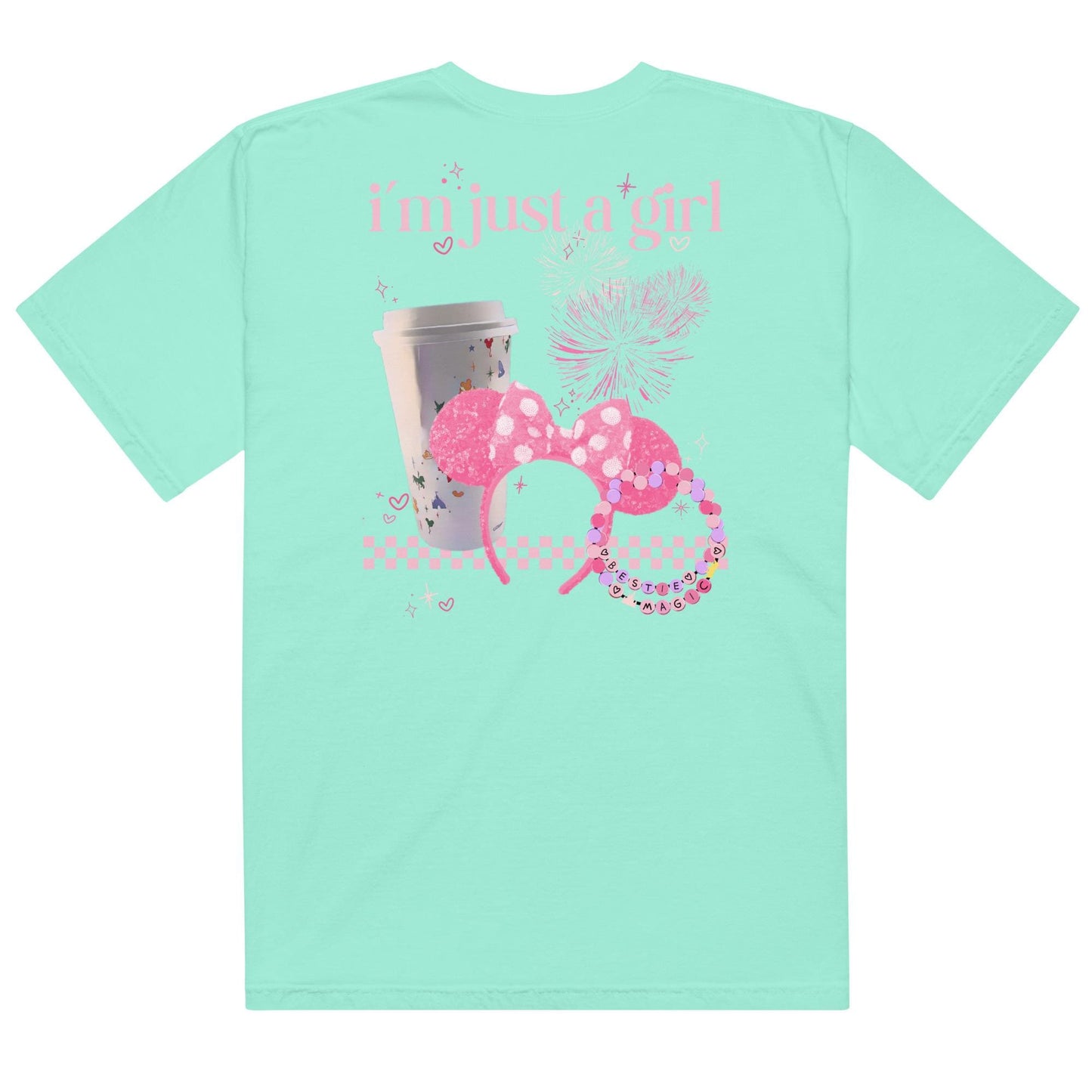 I’m Just a Girl, Disney Main Street Tee, Girly Disney Trip Comfort Colors Shirt