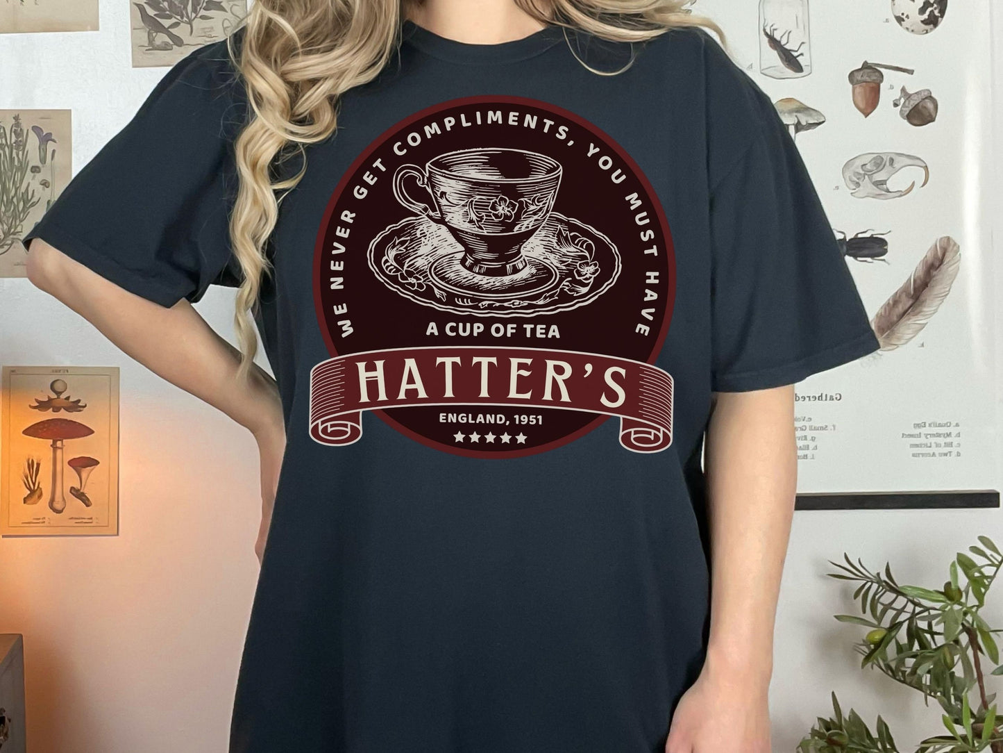 Hatter's Tea Shop Disney Tee, Comfort Colors Garment Dyed Heavyweight T-Shirt