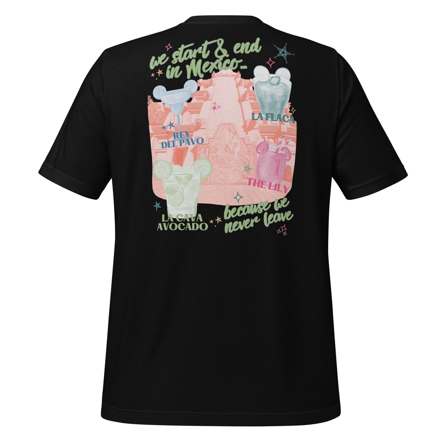 Mexico EPCOT Girls Trip Shirt: La Cava Avocado, Bella Canvas Tee